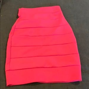 Hot pink skirt